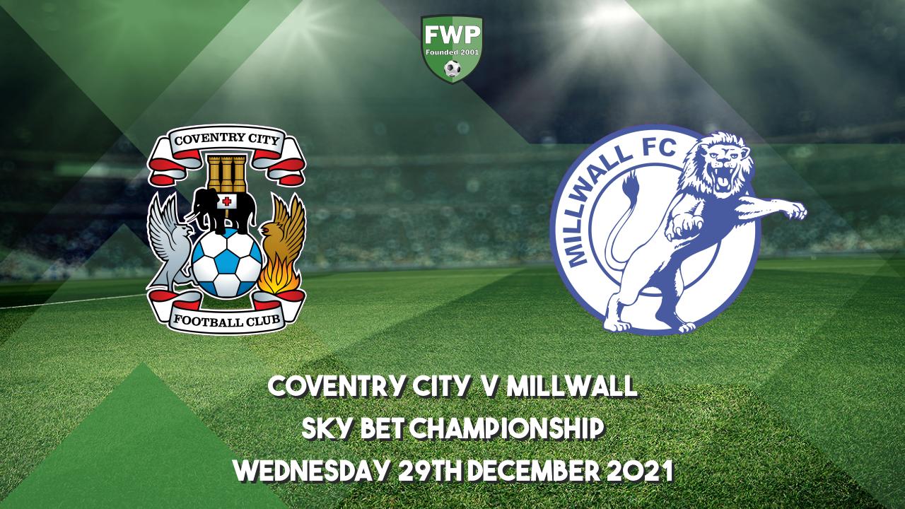 Sky Bet Championship, Coventry City 0 - 1 Millwall, 2021-2022